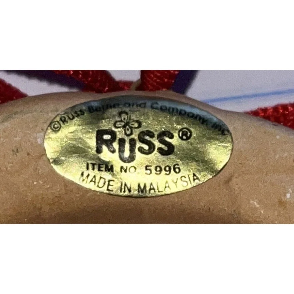 Russ Berrie Santa In A Reef 1992 Christmas Tree Ornament VGC # 5996
